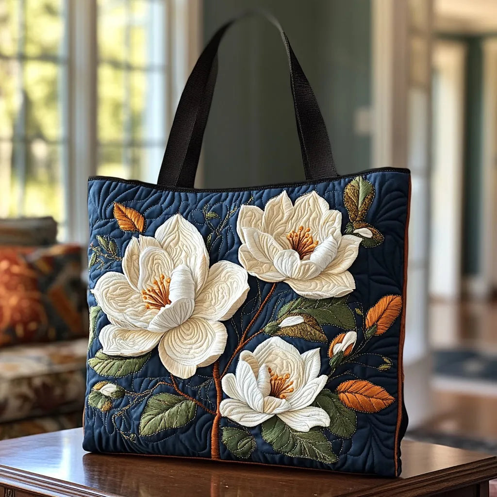 Handcrafted Quilted Bag – Delicate Magnolia