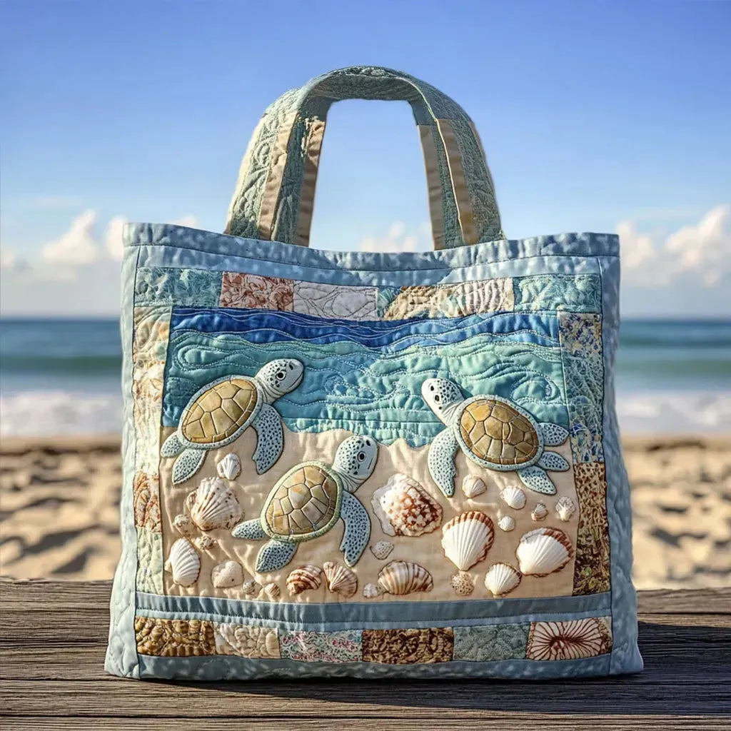 Handcrafted Quilted Bag – Sea Turtles